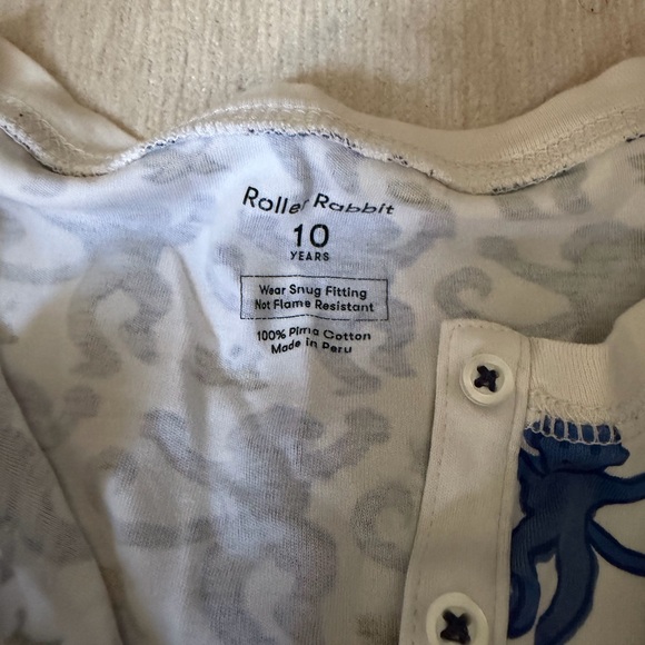 Roller Rabbit Navy and White Kids Pajama Set - Picture 2 of 2